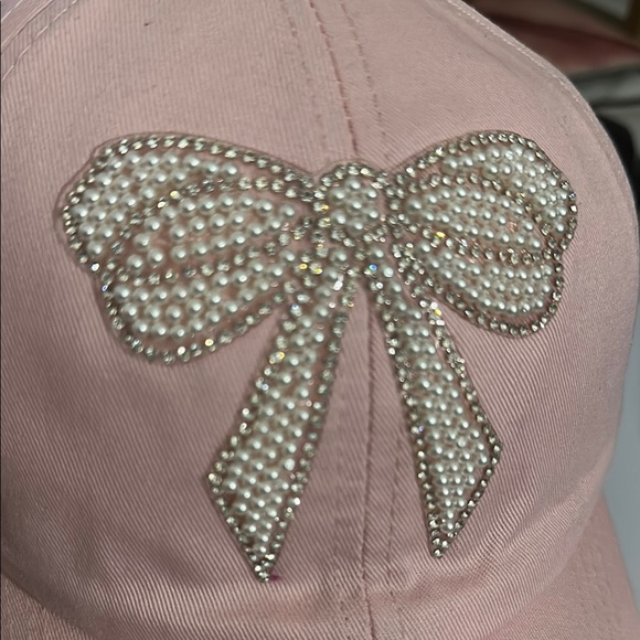 Pink Lily Pink Cap with Rhinestone Bow - Picture 4 of 8